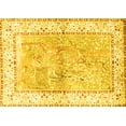 thumbnail image 1 of Ahgly Company Machine Washable Indoor Rectangle Animal Yellow Traditional Area Rugs, 2' x 5', 1 of 4