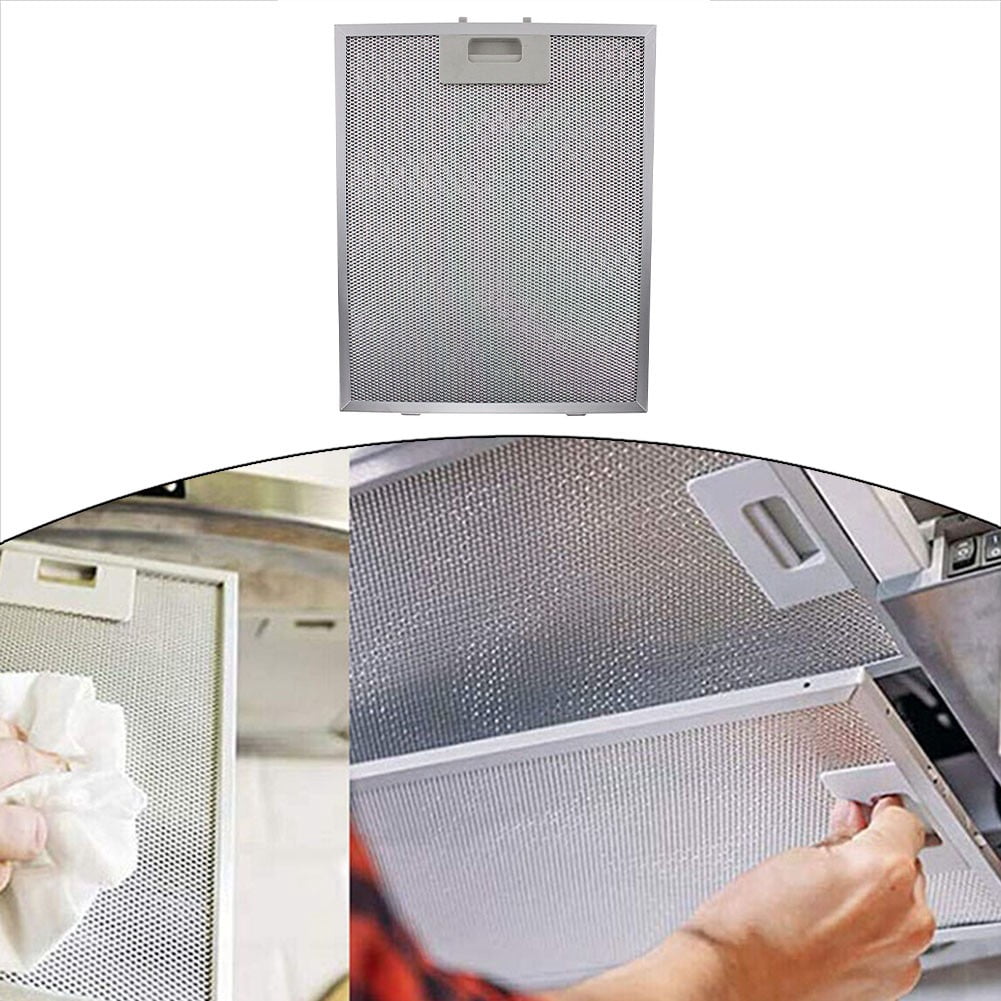 Silver Range Hood Filter Metal Mesh Extraction Ventilation Filter 350 X 285 X 9mm, 5 Layers Of Aluminized Grease, Better Filtering, Necessary For Kitchen