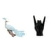 thumbnail image 1 of Estatua del pavo real,Estatua de pavo real,adorno de escritorio creativo y divertido,Estatua del gesto de la roca,Estatuas y figuras de dedos con gestos de música rock,Esculturas de resina con, 1 of 8