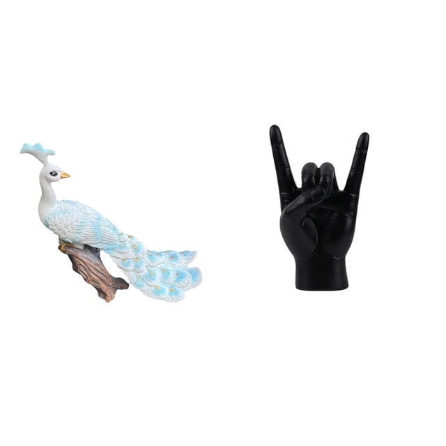 Escultura De Pavo Real, Figura Decorativa Para Jardín, Artesanía, Estatua, Adorno Para El Hogar, Patio, Roca, Gesto De La Mano, Escultura Creativa, Dedo Para Apartamento, Dormitorio,