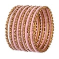 thumbnail image 2 of Efulgenz Indian Oxidized Jewelry Indian Bangle Set Plain Velvet Bangles with Crystal Rhinestone Bangles Bohemian Bracelet Metal Bangle Set Statement Jewelry for Women (26 Pcs), 2 of 6