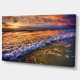 thumbnail image 2 of Beautiful Sunset with White Waters - Seashore Canvas Art Print, 2 of 3