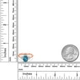 thumbnail image 6 of Gem Stone King 18K Rose Gold Plated Silver London Blue Topaz and Lab Grown Diamond Engagement Ring for Women | 2.79 Cttw | Oval 9X7MM | Gemstone November Birthstone | Size 8, 6 of 6