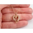 thumbnail image 4 of ORLOV DIAMONDS 0.50Ct Round Cut Moissanite Heart Shape Pendant 14K Yellow Gold Plated, 4 of 4
