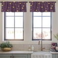 thumbnail image 3 of LALILO Kitchen Curtain Valance Child Moon And Stars Baby Rod Pocket Window Curtain 52"x 18" Set of 2, 3 of 5