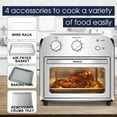 thumbnail image 2 of Air Fryer Toaster Oven, 10.5 Quart Airfryer Toaster Oven Combo, 1500W Large Air Fryers, Oilless Cooker Toaster with 2 Adjustable Knobs, 4 Accessories, Dishwasher Safe, ETL listed, Q4666, 2 of 8