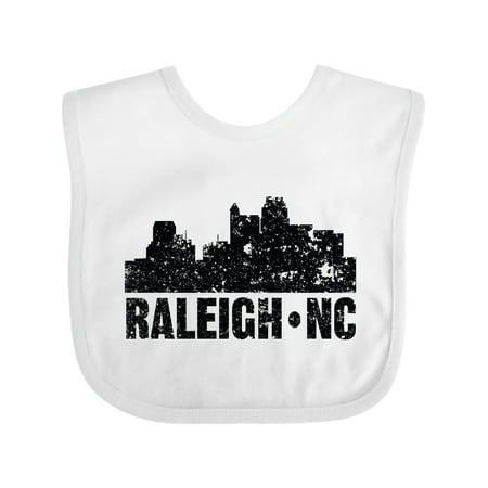 

Inktastic Raleigh Skyline Grunge Gift Baby Boy or Baby Girl Bib