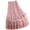 Pink, variant on Tiered Lace Pleated Skirt for Women, Elastic High Waist Sheer Tulle Skirt, Elegant Floral Lace Trim Long Skirt Ideal for Bridal, Evening Events and Daily Wear
