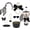 Black, variant on Stanley Cup Accessories set for 40oz & 30oz Tumbler including Water Bottle Handle Strap、Bow Keychain、Cup Ring、Bling Silicone Boots、butterfly Straw Topper、Charm Accessories for Stanley (brown)