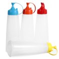thumbnail image 1 of SHINYPASING 4Pcs Honey Squeeze Bottles 500ml Assorted Color Square Design Eco Friendly, 1 of 5