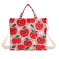 thumbnail image 7 of FORMRS Womens Corduroy Tote Bag Crossbody Shoulder Purse Handbag with Detachable Strap, Pink Cartoon Apples Pattern, 7 of 7