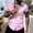 #203-Pink, variant on Mens Hippie Tie Dye Button Up Shirt Short Sleeve Turndown Collar Lightweight for Summer Music Festival Gift
