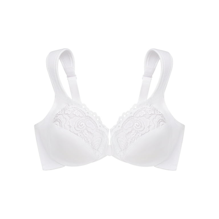 Glamorise Front Close Wire Free Support Bra White – Brastop US