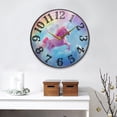 thumbnail image 4 of Pink Unicorn and Rainbow Wall Clock 12 Inch Silent Non Ticking Battery Operated Easy to Read for Kitchen Living Room, 4 of 8