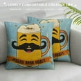 thumbnail image 3 of RUIYC Throw Pillow Cushion Cover, Wiesn Writing with Pattern and Beer , Decorative Square Accent Pillow Case,Pale Blue and, 3 of 5