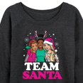 thumbnail image 3 of Barbie - Holidays & Christmas - Team Santa - Women's Lightweight French Terry Long Sleeve Shirt, 3 of 5