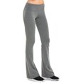 thumbnail image 7 of Gilbins Womens Fold Over Waistband Stretchy Cotton Blend Yoga Pants with A Wide Flare Leg 2 Pack, 7 of 7