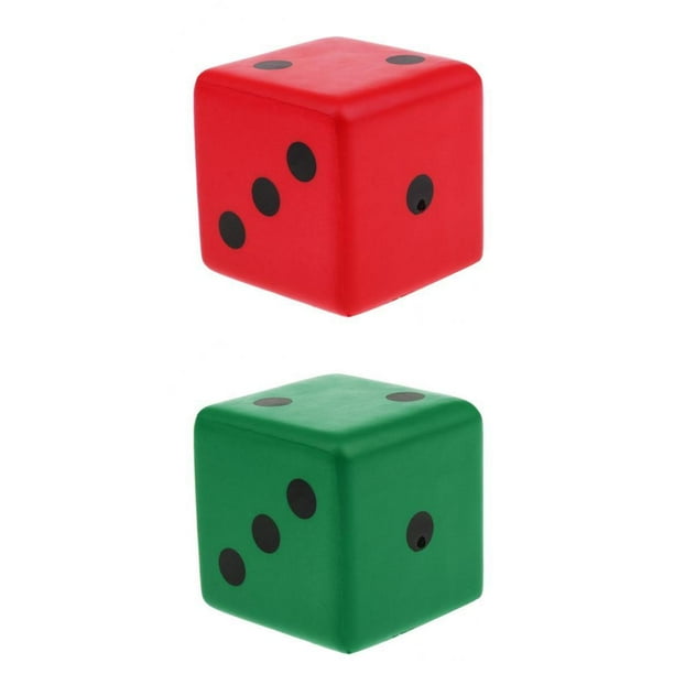 2-5pcs Dados De La Esponja Dados Del Punto De La Espuma Que Juegan Para El Juguete De Enseñanza De Las Matemáticas 2pcs 2 piezas