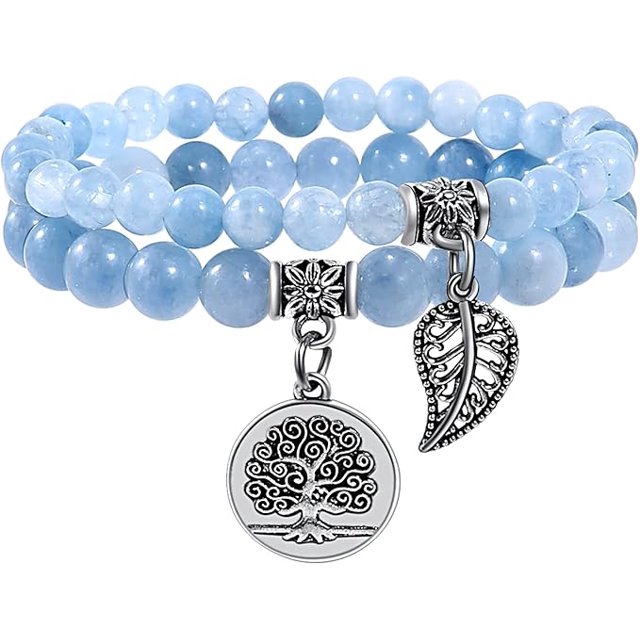 Pulsera de chakras para mujer, pulsera de piedras preciosas de la suerte, pulsera de chakras con piedras reales, piedras preciosas curativas