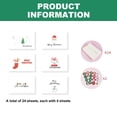 thumbnail image 2 of 24pcs Christmas card series, Christmas greeting card set with envelope stickers - Style:Style 3, 2 of 5