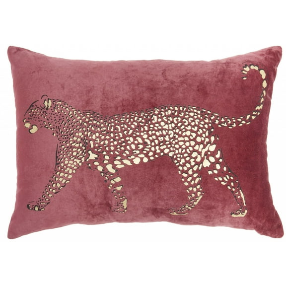 Pink Leopard Lumbar Pillow