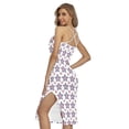 thumbnail image 2 of 4Th Of July Usa Star Pattern Printed Cross Back Cami Dress, American Flag Fashion Summer Maxi Sexy Casual Dress For Women. Gifts For Us Independence Day, 4Th Of July, 2 of 4