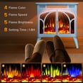 thumbnail image 2 of Auseo Electric Fireplace Heater 25’’ with 3D Realistic Flame Effect, Freestanding Fireplace with Remote Control, Timer, Different Flame Color,2 Heating Modes 500W/1500W, Blue, 2 of 6