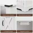 thumbnail image 6 of Mayincolor LED Nightstand Set of 2 with Charging Station, Farmhouse Wooden Side Table, Bedside Table with Storage Cabinet and Shelf, Rustic End Table for Bedroom, Living Room, White, 6 of 9