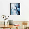 thumbnail image 3 of JEUXUS Navy Blue and Gray Abstract Wall Art Teal Blue Abstract Paintings Turquoise Abstract Art Navy Blue Gold Pictures Wall Decor for Bedroom Decor Modern Blue Black White Abstract Art, 3 of 4