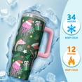 thumbnail image 4 of Merry Christmas 30oz Holiday Tumbler with Handle, Santa Snowman Insulated Coffee Cup with Lid and Straw, Winter Gifts for Women, 4 of 5