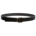 thumbnail image 2 of 1 1/4" Round Double Circle Ring Buckle 100% Solid Leather Belt, 2 of 2
