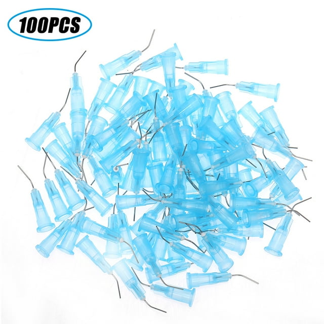 100 Pcs Embouts Courbés d'Irrigation Embouts de Seringue pour Résine Composite et Réactif Acide Livraison Équipement
