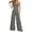 Grey, variant on Womens Jumpsuit Summer Wrap Long Sleeve Bodysuit Outing Piece Rompers for Women KH1 XS
