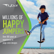 Flybar Foam Maverick Pogo Stick for Kids Ages 5+, Weights 40 to 80 Pounds by The Original Pogo Stick Company , Black/Silver