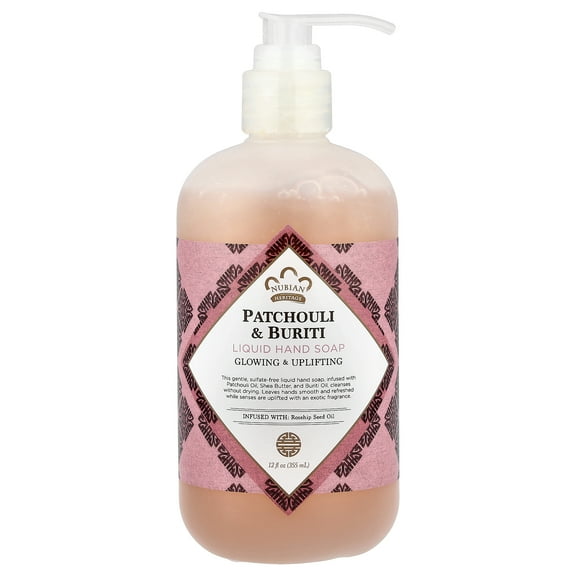Nubian Heritage Liquid Hand Soap, Patchouli & Buriti, 12 fl oz (355 ml)