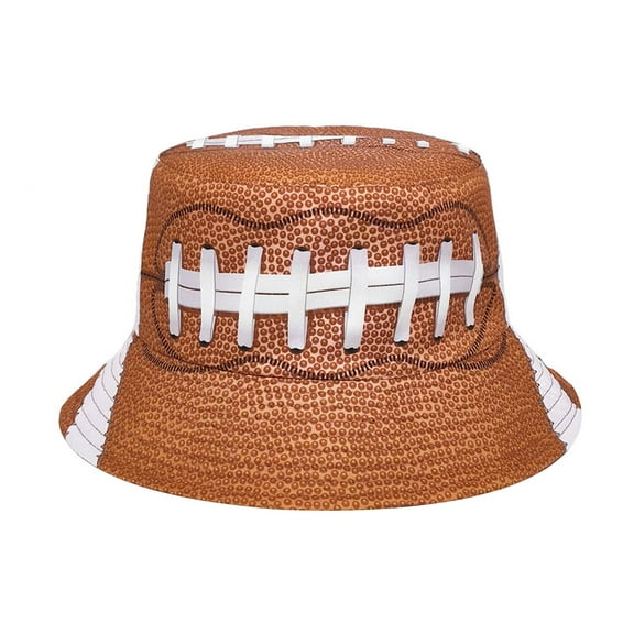 FADAACAI Funny American Football Bucket Hat Summer Unisex Reversible Print Bucket Hat Womens Bucket Hat Fishing & Beach Hat Wide Brim Hats for Men Brown Clearance！