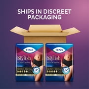 TENA Stylish Black Underwear for Women, Maximum, XL, 28 Count