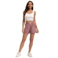 thumbnail image 6 of Women Striped Shorts High Elastic Waist Casual Summer Pajama Bottoms Cute Lounge Short with Pockets, 6 of 6