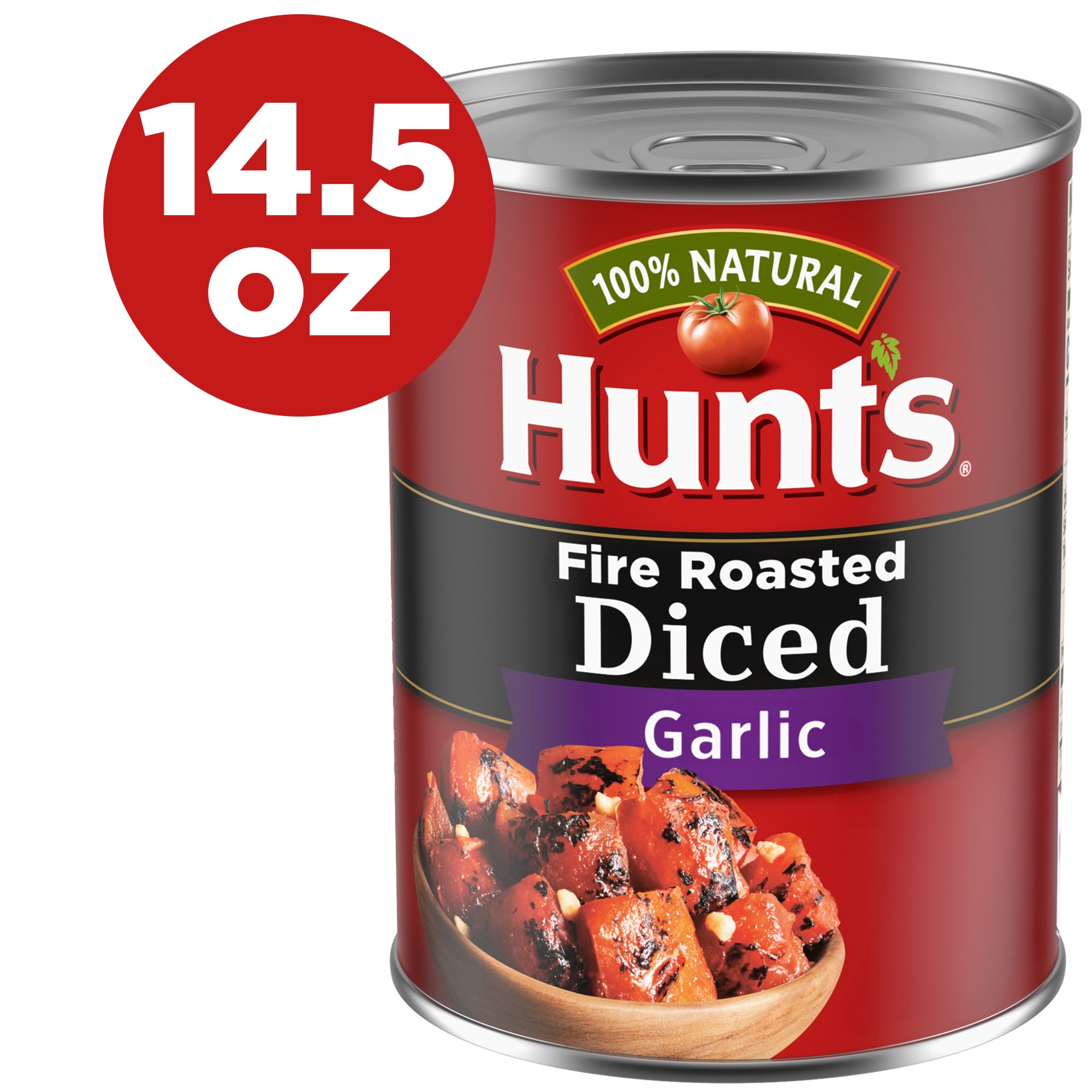 Hunt’s Fire Roasted Diced Tomatoes with Garlic, Perfect for Chili & Soups, 14.5 oz. Can