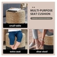 thumbnail image 6 of Alieon Pouf Ottoman, 100% handwoven Seagrass Braided Pouffe, Boho Decor Floor Chair for Couch or Desk, Outdoor Ottomans for Garden, Round Footrest with Wood Frame, Home Decorative Seat for Balcony, 6 of 7