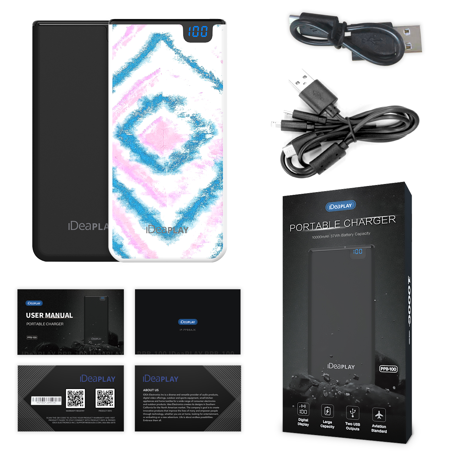 ideaplay fast wireless 10000 mah portable powerbank