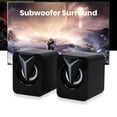 thumbnail image 5 of Washranp 1 Pair USB Speaker Sound Box,Lightweight Portable Mini Loudspeaker with RGB Light Surround Sound Speaker for Laptop Desktop Tablet, 5 of 7