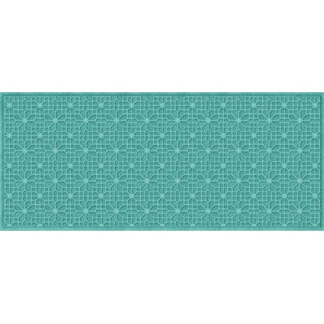 707630037 Water Guard Stained Glass Mat in Aquamarine - 3 ft. x 7 ft.