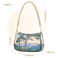 thumbnail image 3 of FORMRS Womens Shoulder Bag with Chain Strap Clutch Purse Cute Tote Handbag, Beige Mountain, 3 of 7