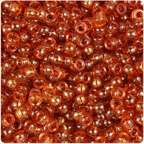 BeadTin Tortoise Transparent 6.5mm Mini Barrel Pony Beads (1000pcs)