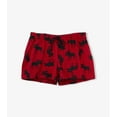 thumbnail image 2 of Little Blue House Shorts de Pyjama pour Femmes, Moose On Red, 2 of 4
