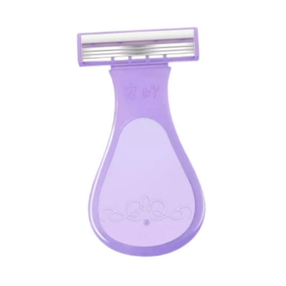 Afeitadora manual para mujer, multifunción, portátil, con mango ergonómico, para depilación corporal. Púrpura
