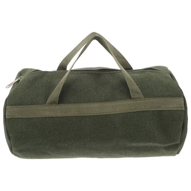 unbranded Bolsa De Herramientas De Lona Verde Oscuro Con Cremallera Organizadora Portátil Para Trabajos