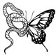 thumbnail image 5 of Decoración de pared de metal con forma de mariposa, obra de arte para exhibir, decoración del hogar, escultura de pared decorativa colgante para baño, Con serpiente, 5 of 8