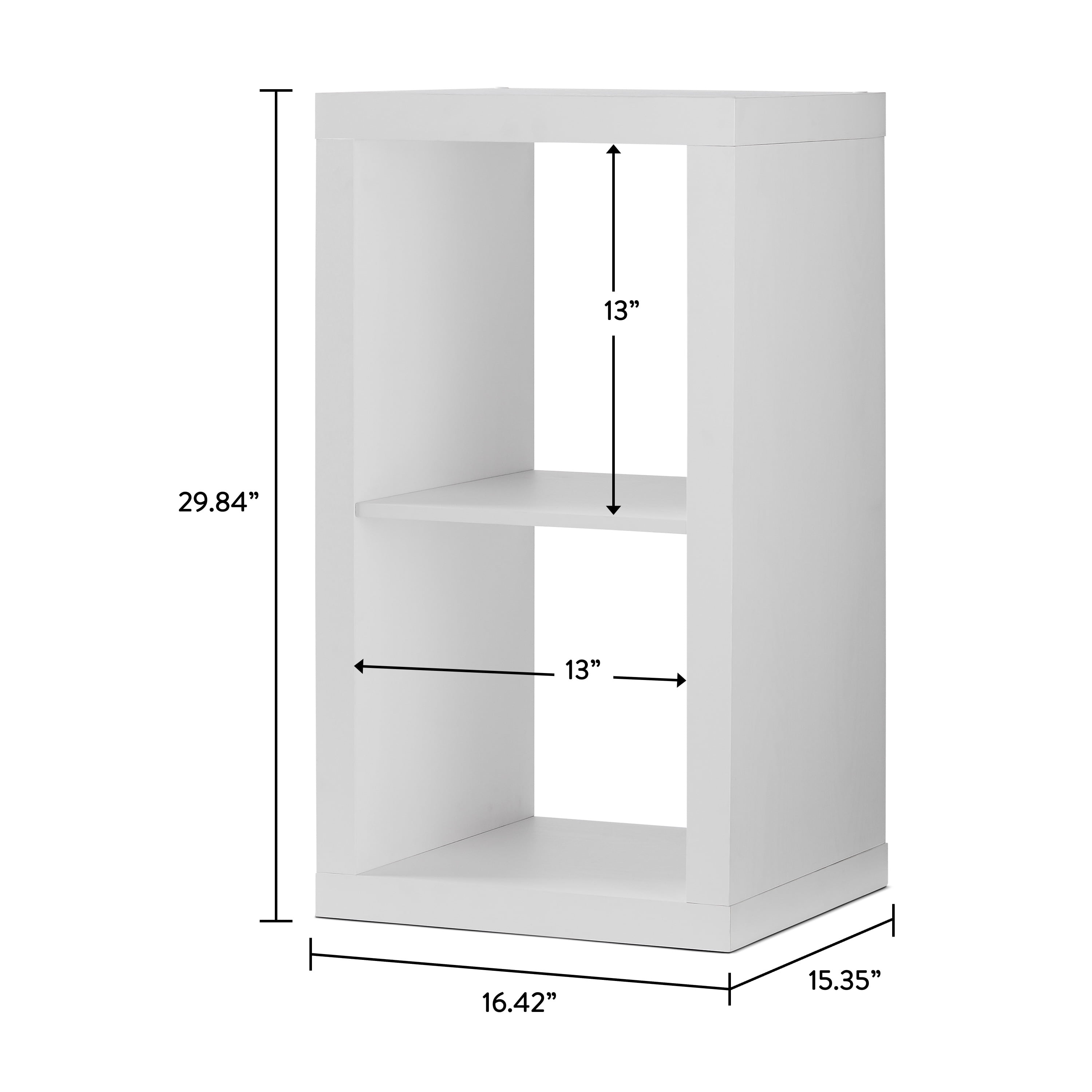 Better Homes & Gardens 2 Cube Storage Organizer, White Texture